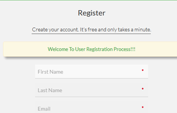 Curdweb Registration Form with Validation 