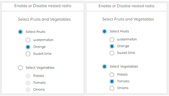 Curdweb Interactive radio button with conditions